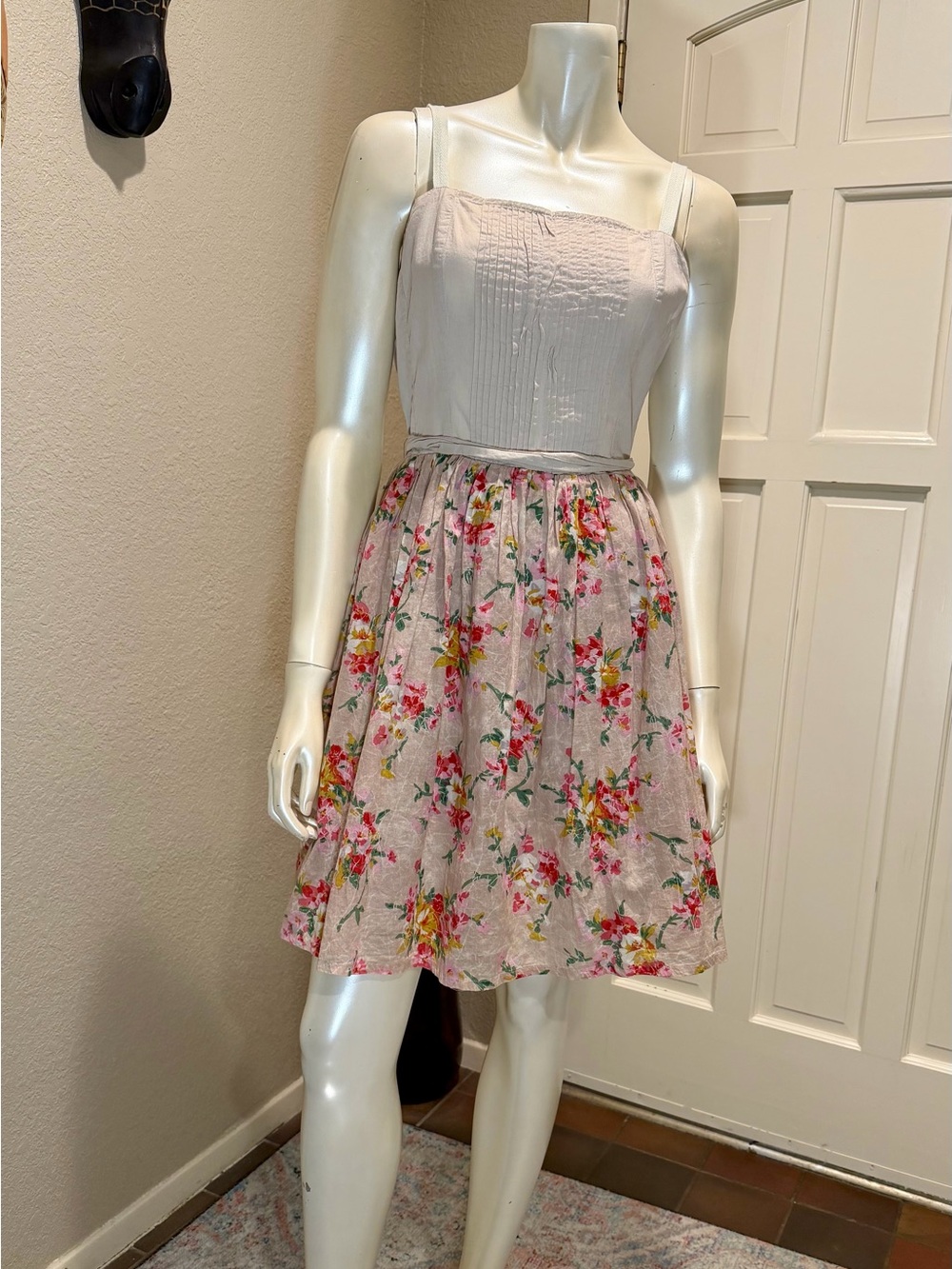 Y2K Women’s Pink Floral A-Line Skirt
